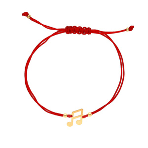 585 Goldarmband an roter Schnur Note