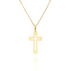 Goldanhänger 585 schlichtes schmales Kreuz