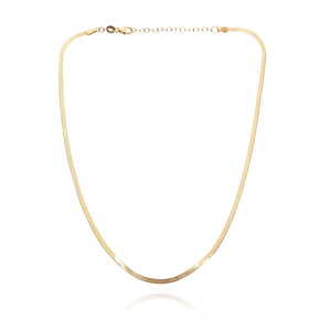 Goldkette schmaler Band Schlangenmuster 585 glatt 2,5 mm Länge 42–45 cm