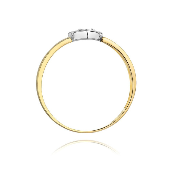 Gold Verlobungsring Herz mit 0,04 ct Diamant