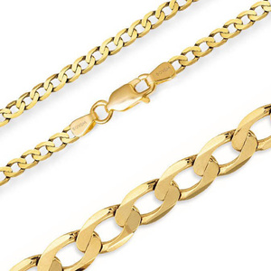Herrenkette gold massiv 585 Panzergeflecht 8 mm 55 cm