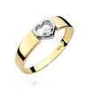 Gold Verlobungsring Herz mit 0,04 ct Diamant