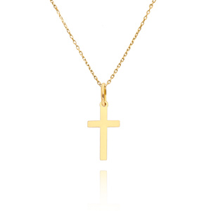 Goldanhänger 585 schlichtes schmales Kreuz