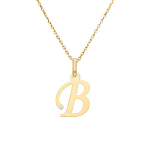 Gold-Anhänger 585 Buchstabe schräg A