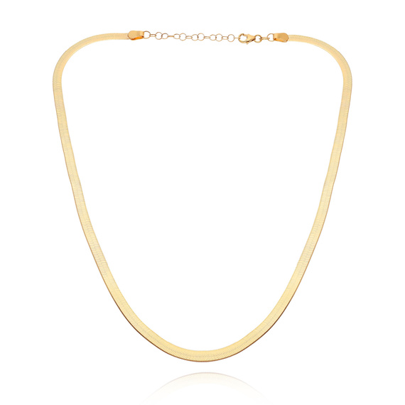 Goldband Halskette Adder 585 glatt 4 mm Länge 36-40 cm Choker