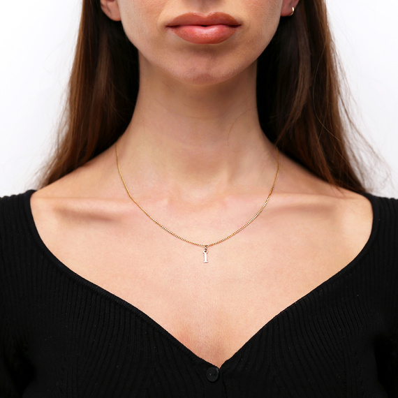 Goldanhänger 585 einfacher Kleinbuchstabe I