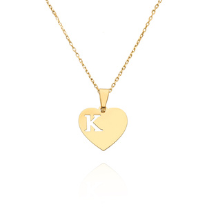 Gold-Anhänger Herz 585 Buchstabe K Höhe 1,8 cm