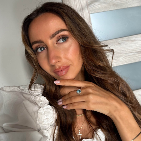 Goldring 585 Saphir 0,43 Karat Diamanten 0,14 Karat