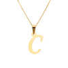 Gold-Anhänger 585 Buchstabe schräg C