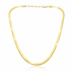 Goldband Halskette Adder 585 glatt 4 mm Länge 42-45 cm