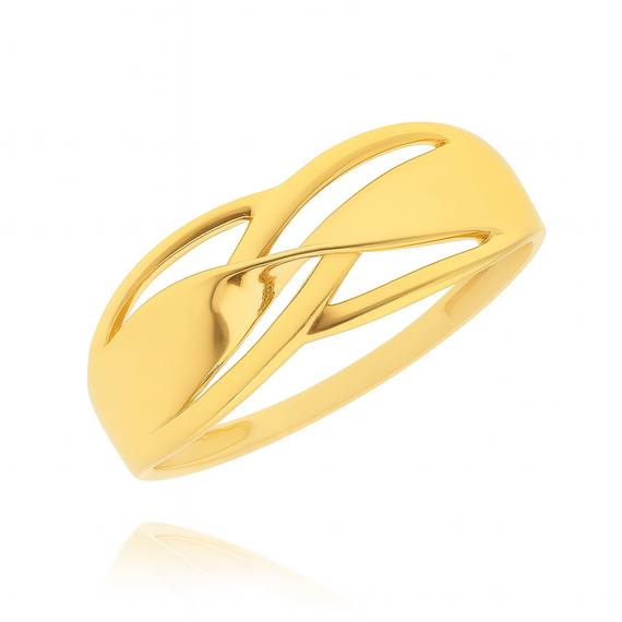 Goldring 585 breit geflochtenes Design