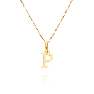 Gold-Anhänger 585 einfacher Kleinbuchstabe P
