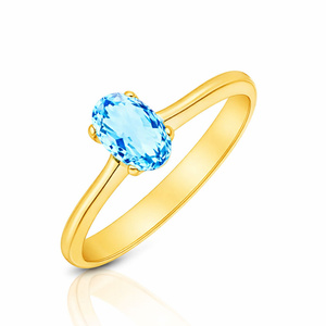 Goldring 585 Saphir 0,43 Karat Diamanten 0,14 Karat 