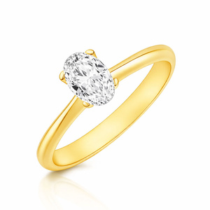 Goldring 585 Saphir 0,43 Karat Diamanten 0,14 Karat 