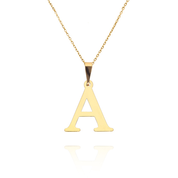 Gold-Anhänger 585 einfacher Buchstabe A Höhe 2 cm