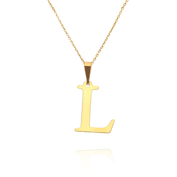 Gold-Anhänger 585 einfacher Buchstabe L Höhe 2 cm