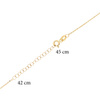 Goldklee-Halskette 585 Kleeblume grüner Malachit natur 42-45 cm