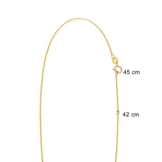 Goldene Schwalbenhalskette mit weißen Zirkonen 585 Persephone