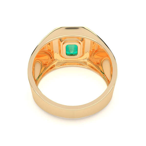 Gold 585 Diamant-Dreifachring mit weißen und schwarzen Diamanten 0,36 ct