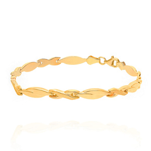 Goldenes Armband 585 klassisch gedreht verbundene Glieder 19 cm