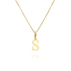 Gold-Anhänger 585 einfacher Kleinbuchstabe S