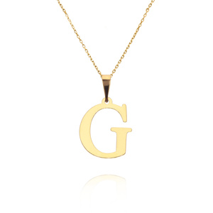 Gold-Anhänger 585 einfacher Buchstabe G Höhe 2 cm