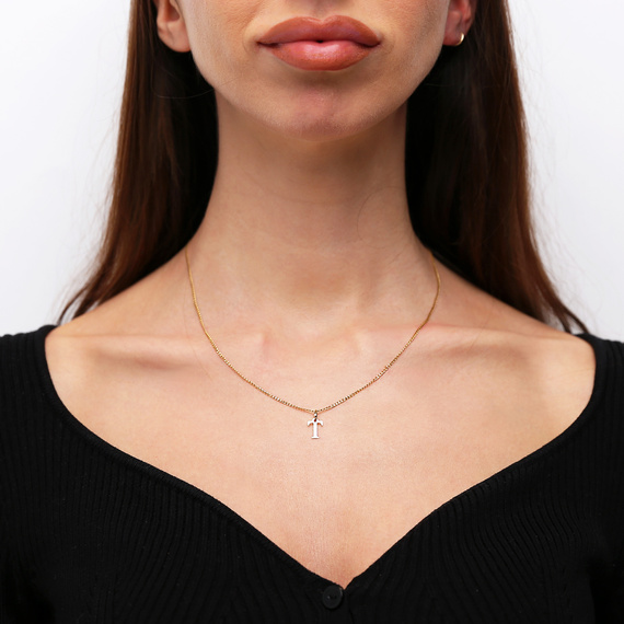 Goldanhänger 585 einfacher Kleinbuchstabe H