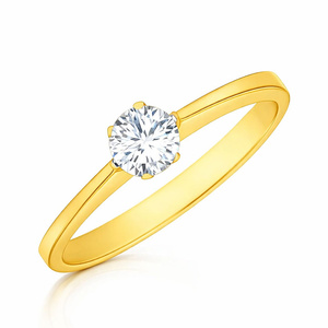 Goldring 585 Saphir 0,43 Karat Diamanten 0,14 Karat