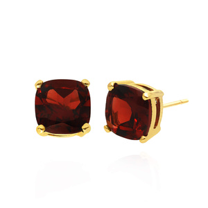 Goldene Ohrringe mit Granat 585 Granat 5,305 ct