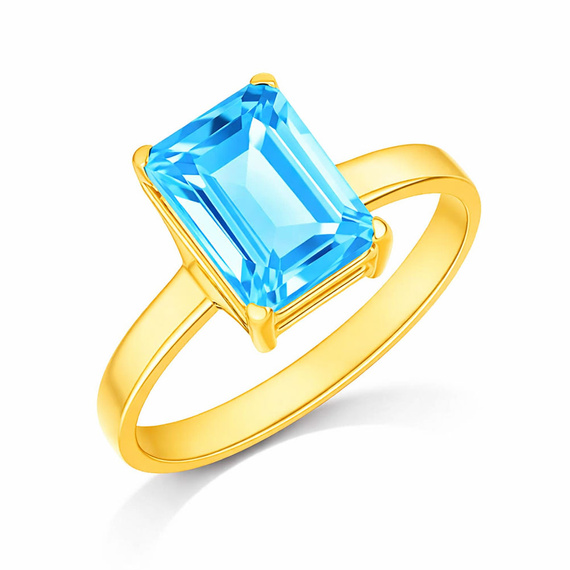 Goldring 585 Saphir 0,43 Karat Diamanten 0,14 Karat