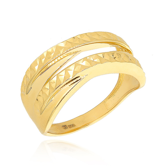 Goldring 585 breit geflochtenes Design