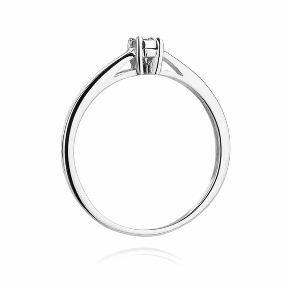 Verlobungsring aus Gold mit 0,03 Karat Diamant-Illusionseffekt