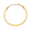 Armband gold band 585 breit adder glatt 4,5 mm Länge 17 - 19 cm