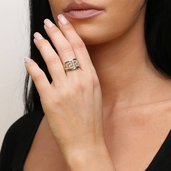 Goldring 585 breit geflochtenes Design