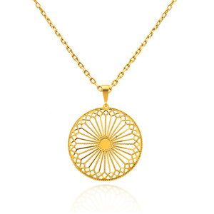 Gold 585 durchbrochener dicker Herz-Anhänger 