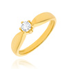 Goldring 585 runder Zirkoniumdioxid