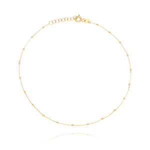 585 gold armband bein anhänger libelle kugeln fußkettchen kette