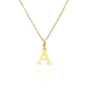 Goldanhänger 585 einfacher kleiner Buchstabe A