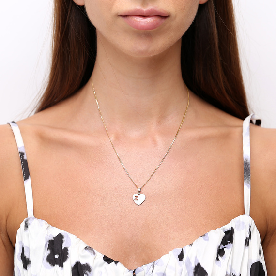 Gold-Anhänger Herz 585 Buchstabe Z Höhe 1,8 cm