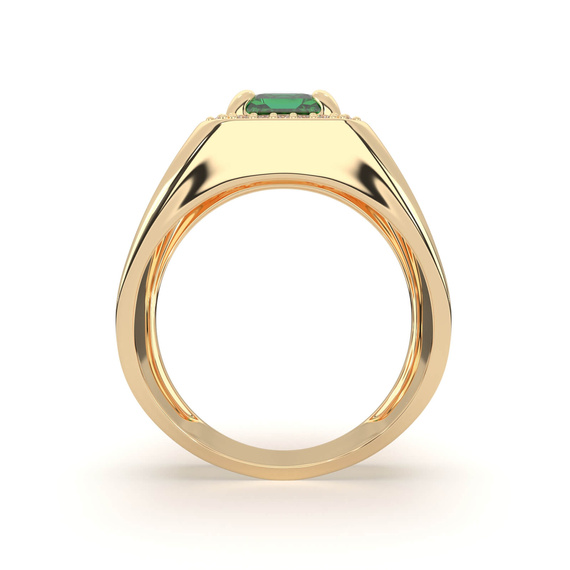 Gold 585 Diamant-Dreifachring mit weißen und schwarzen Diamanten 0,36 ct