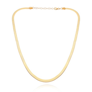 Goldband Halskette Adder 585 glatt 4 mm Länge 36-40 cm Choker 