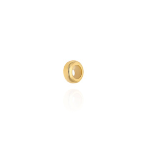 Gold 585 Charms Stopper Anhänger für Armbänder rund schlicht