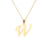 Gold-Anhänger 585 Buchstabe schräg W
