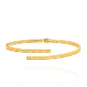 Goldarmband starr griechisch 585 Armreif griechische Art auf Scharnier