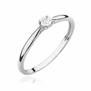 Verlobungsring aus Gold mit 0,01 Karat Diamant