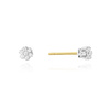 Gold-Ohrringe 585 ovale Rubine Diamanten 0,71 ct