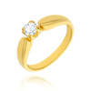 Goldring 585 runder Zirkoniumdioxid