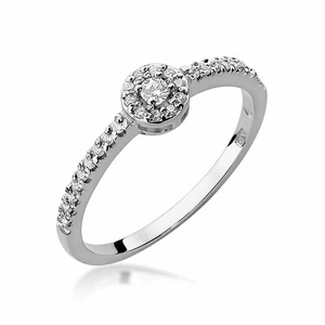 Verlobungsring aus Gold mit 0,19 Karat Diamanten