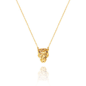 Gold Damen Tiger Halskette 585 Diamant Tiger Kopf Fußkettchen Kette