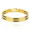 Herrenarmband aus Gold 585 dick mit Gravur 24 cm